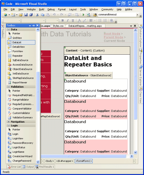 ASP.NET 2.0����ô����DataList��Repeater��ʾ����